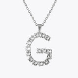 Caroline Svedbom - Letter Necklace Crystal Rhodium 70 Letter G Cm