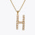 Caroline Svedbom - Letter Necklace Crystal Gold 70 Letter H Cm