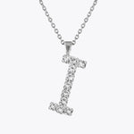Caroline Svedbom - Letter Necklace Crystal Rhodium 70 Letter I Cm