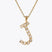 Caroline Svedbom - Letter Necklace Crystal Gold 70 Letter J Cm