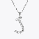 Caroline Svedbom - Letter Necklace Crystal Rhodium 70 Letter J Cm