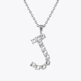 Caroline Svedbom - Letter Necklace Crystal Rhodium 70 Letter J Cm