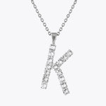 Caroline Svedbom - Letter Necklace Crystal Rhodium 70 Letter K Cm