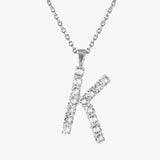 Caroline Svedbom - Letter Necklace Crystal Rhodium 70 Letter K Cm