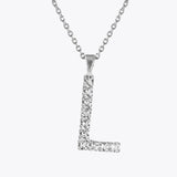 Caroline Svedbom - Letter Necklace Crystal Rhodium 70 Letter L Cm