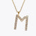 Caroline Svedbom - Letter Necklace Crystal Gold 70 Letter M Cm