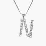 Caroline Svedbom - Letter Necklace Crystal Rhodium 70 Letter N Cm