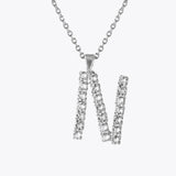 Caroline Svedbom - Letter Necklace Crystal Rhodium 70 Letter N Cm