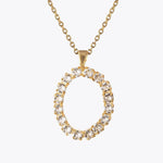 Caroline Svedbom - Letter Necklace Crystal Gold 70 Letter O Cm