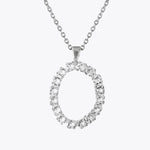 Caroline Svedbom - Letter Necklace Crystal Rhodium 70 Letter O Cm