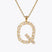 Caroline Svedbom - Letter Necklace Crystal Gold 70 Letter Q Cm