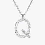 Caroline Svedbom - Letter Necklace Crystal Rhodium 70 Letter Q Cm