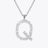 Caroline Svedbom - Letter Necklace Crystal Rhodium 70 Letter Q Cm