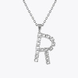 Caroline Svedbom - Letter Necklace Crystal Rhodium 70 Letter R Cm