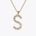 Caroline Svedbom - Letter Necklace Crystal Gold 70 Letter S Cm