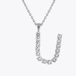 Caroline Svedbom - Letter Necklace Crystal Rhodium 70 Letter U Cm