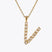 Caroline Svedbom - Letter Necklace Crystal Gold 70 Letter V Cm