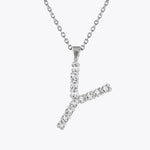 Caroline Svedbom - Letter Necklace Crystal Rhodium 70 Letter Y Cm
