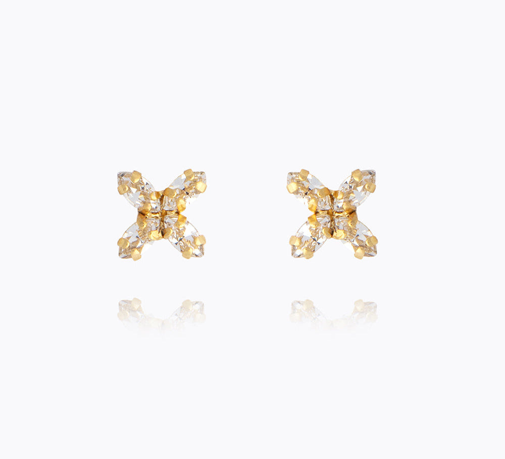 Caroline Svedbom - Crystal Mini Star Earrings Crystal Gold