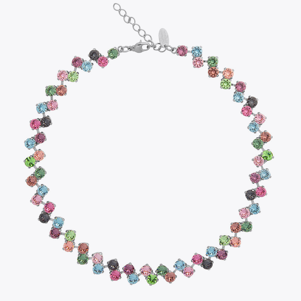 Caroline Svedbom - Fiona Necklace Rainforest Combo Rhodium