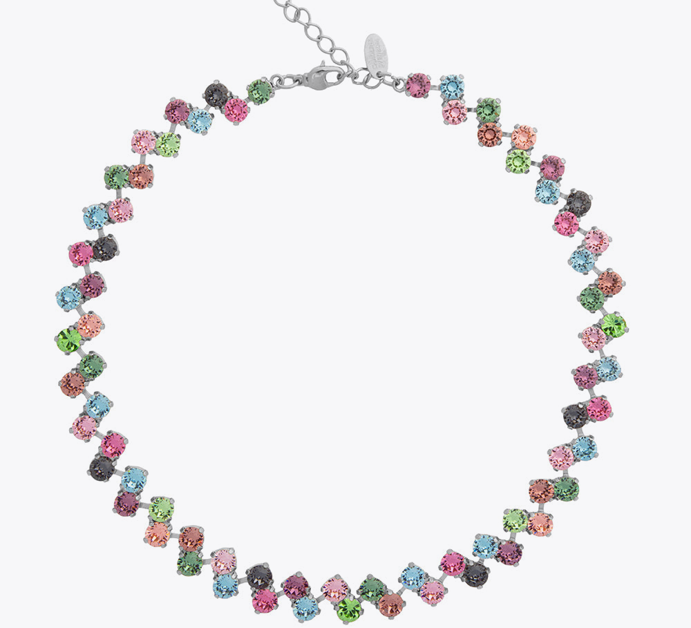Caroline Svedbom - Fiona Necklace Rainforest Combo Rhodium