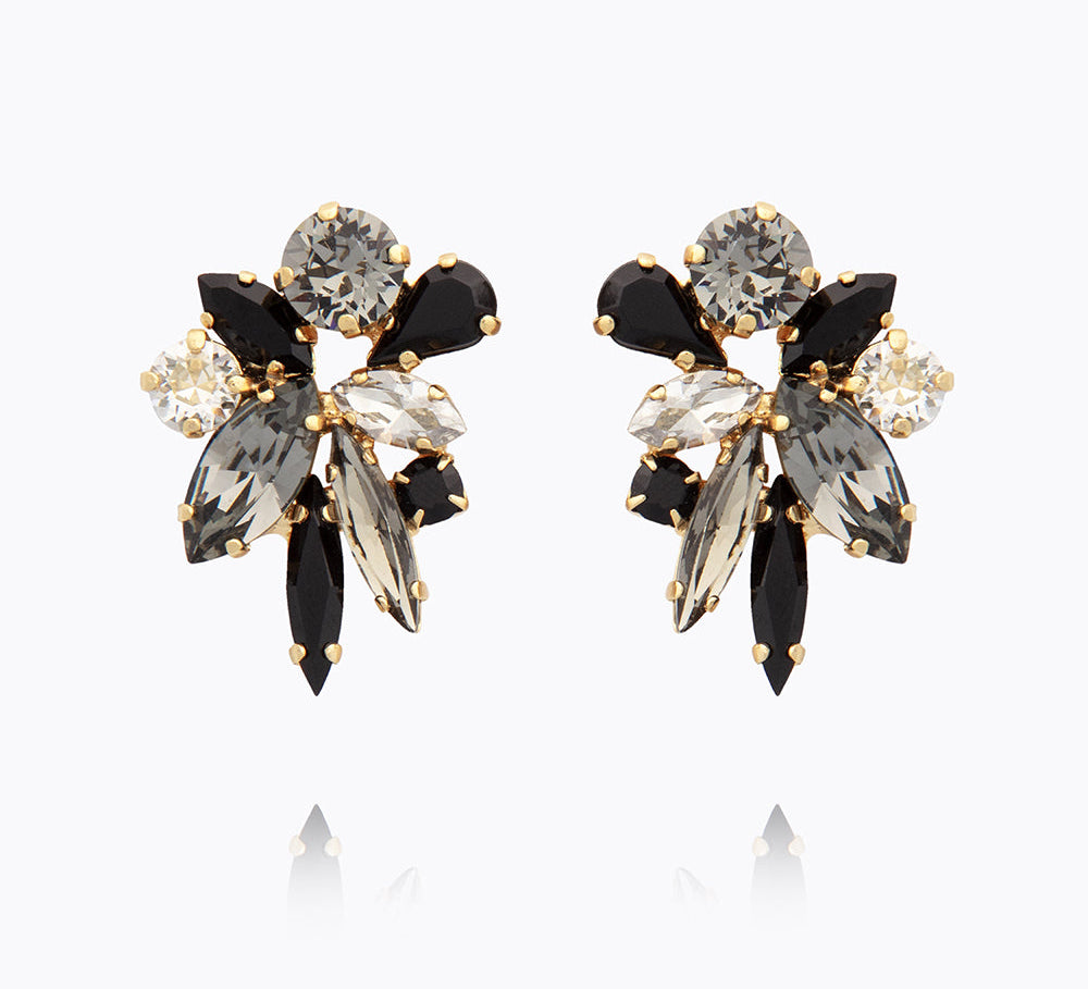 Caroline Svedbom - Talia Earcuffs Black Combo Gold