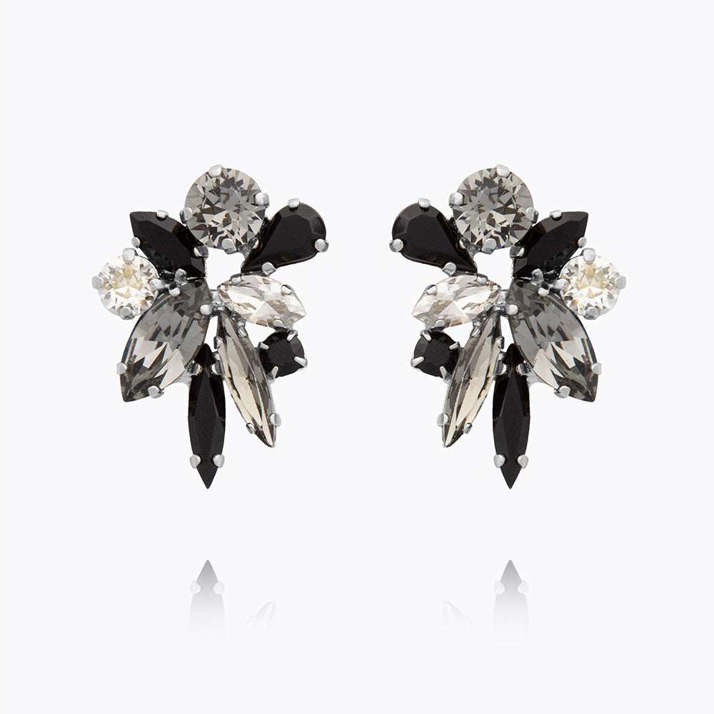 Caroline Svedbom - Talia Earcuffs Black Combo Rhodium