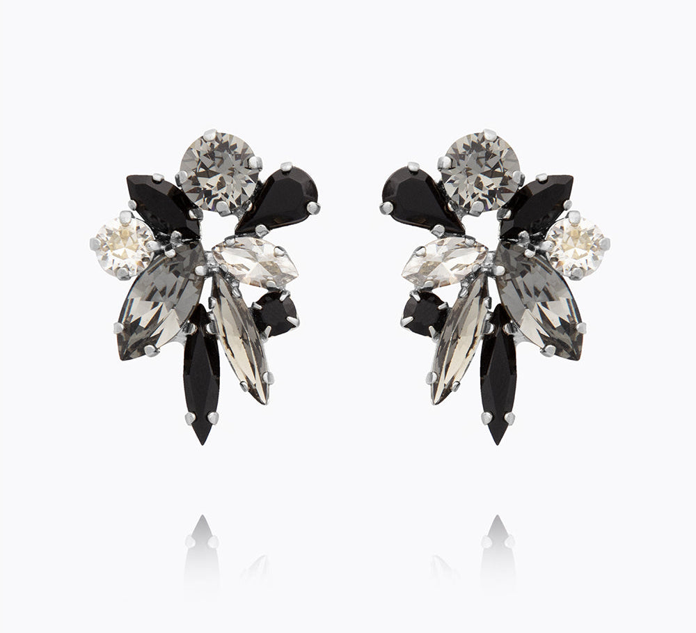 Caroline Svedbom - Talia Earcuffs Black Combo Rhodium