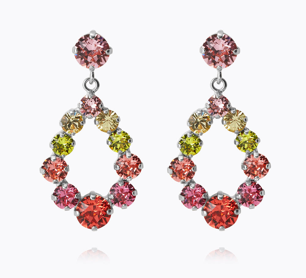 Caroline Svedbom - Mini Delia Earrings Tropicana Combo Rhodium