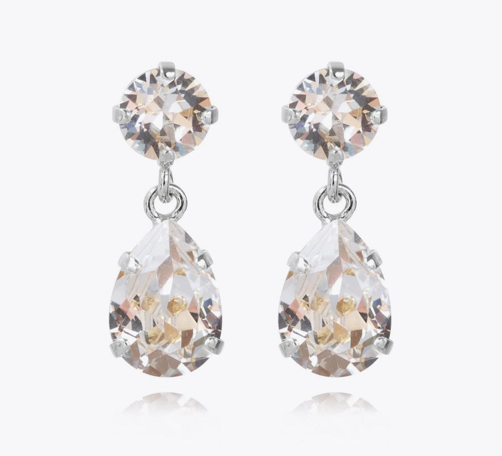 Mini Drop Earrings / Crystal