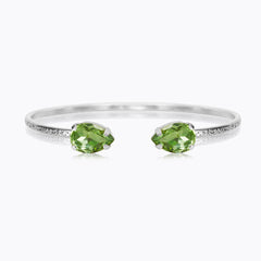 Caroline Svedbom - Petite Drop Bracelet Peridot Rhodium