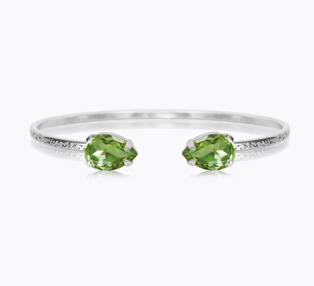 Caroline Svedbom - Petite Drop Bracelet Peridot Rhodium