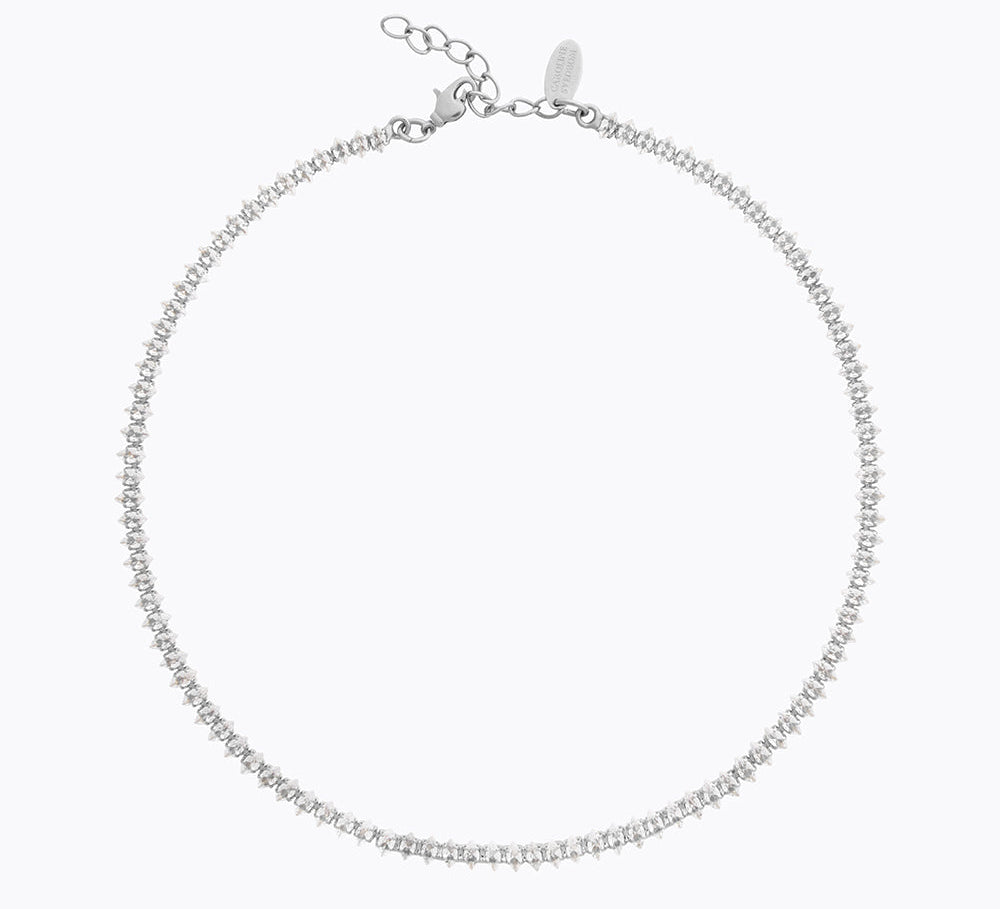 Caroline Svedbom - Crystal Navette Necklace Crystal Rhodium