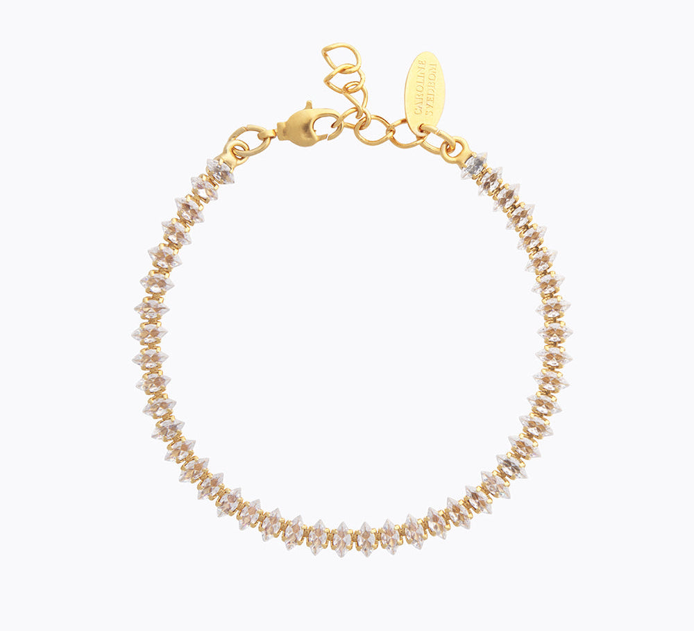 Caroline Svedbom - Crystal Navette Bracelet Crystal Gold