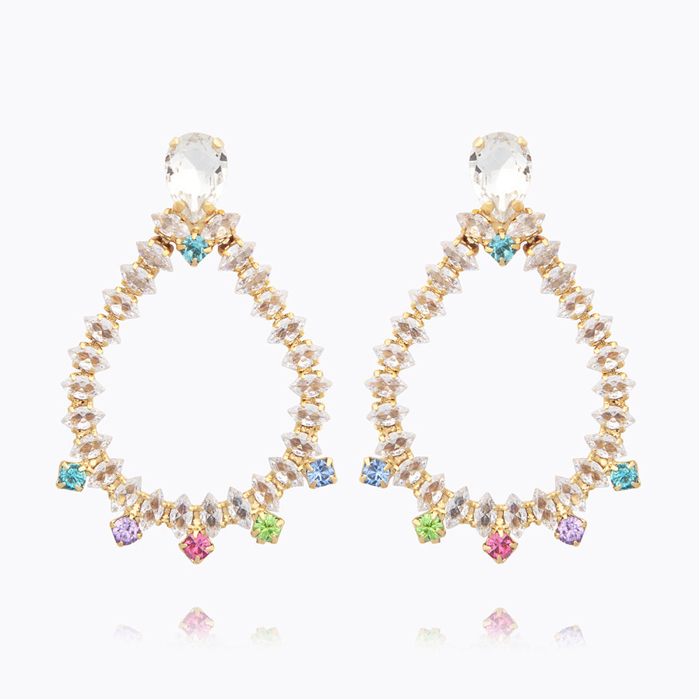 Caroline Svedbom - Lily Earrings Rainbow Combo Gold
