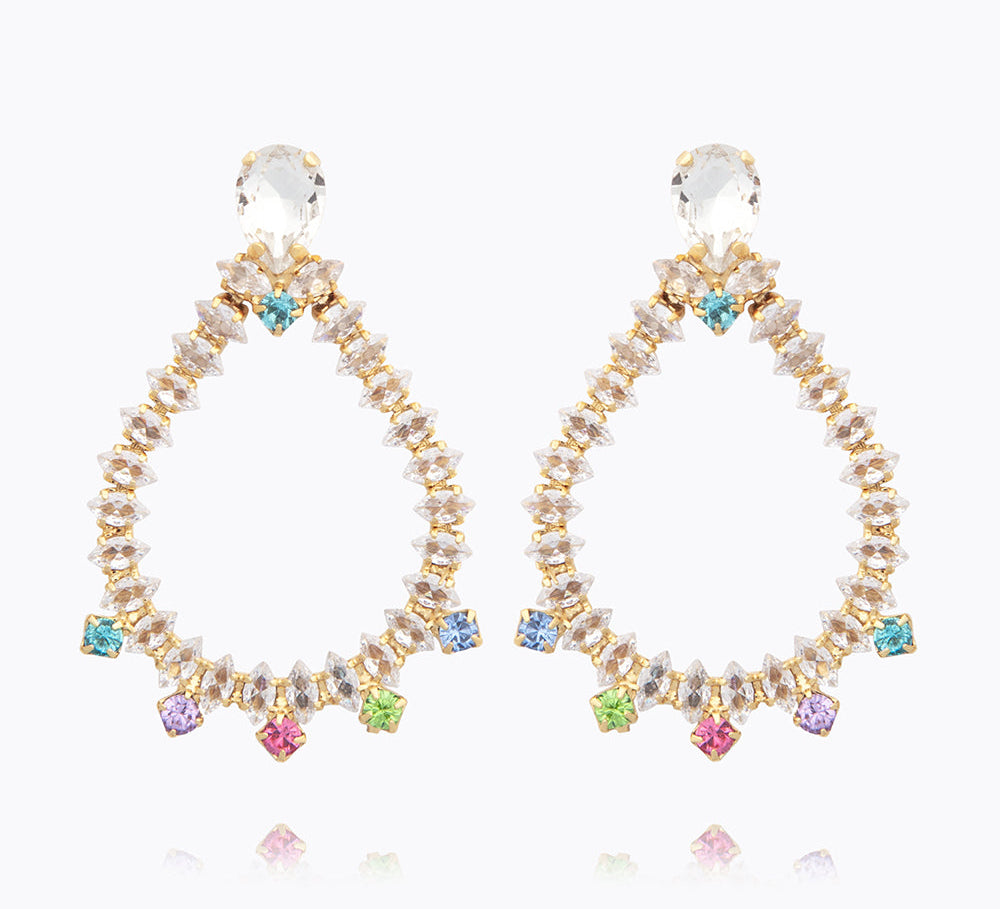 Caroline Svedbom - Lily Earrings Rainbow Combo Gold
