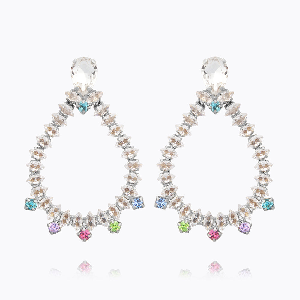 Caroline Svedbom - Lily Earrings Rainbow Combo Rhodium