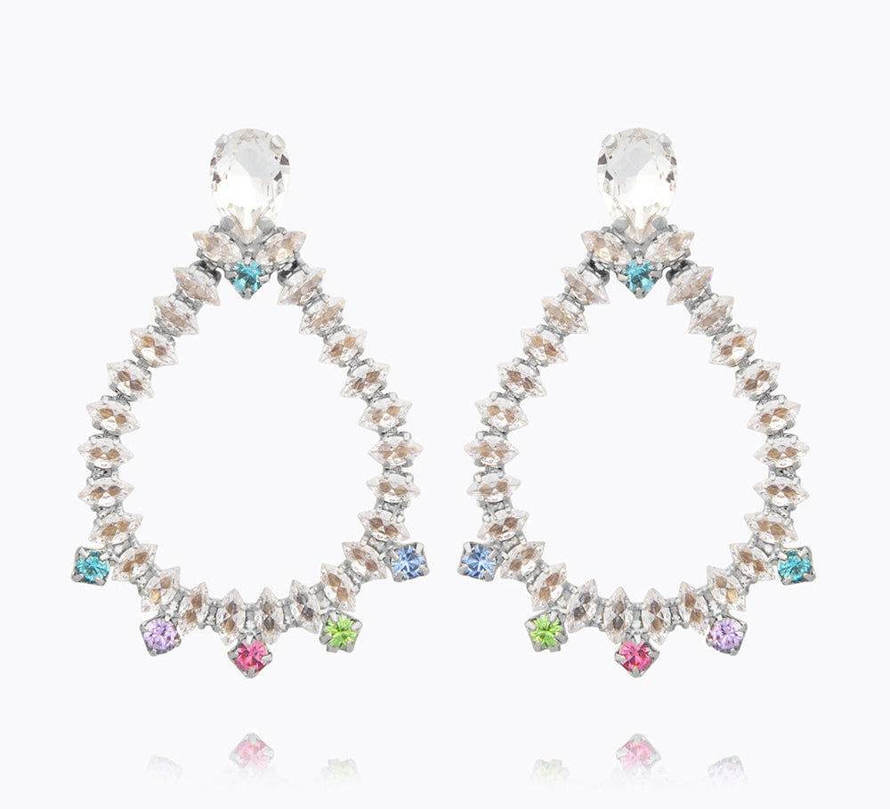 Caroline Svedbom - Lily Earrings Rainbow Combo Rhodium