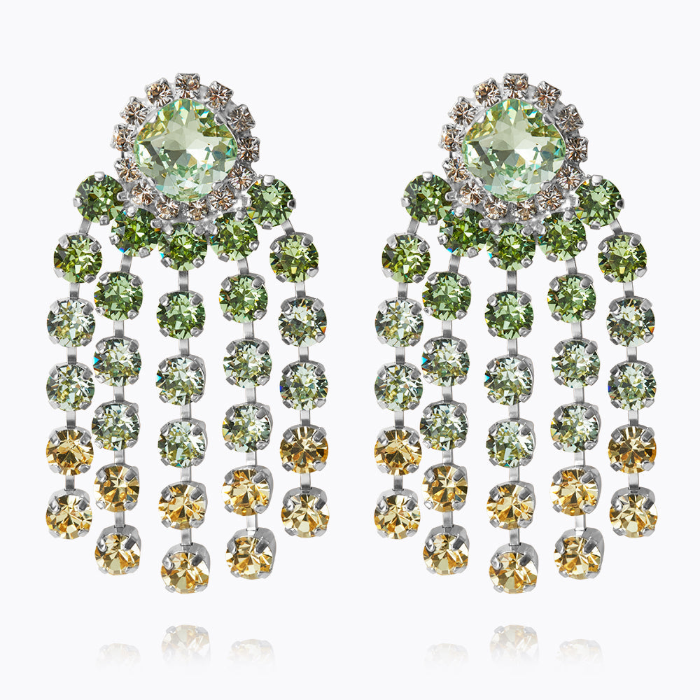 Caroline Svedbom - Rafaela Earrings Lime Combo Rhodium