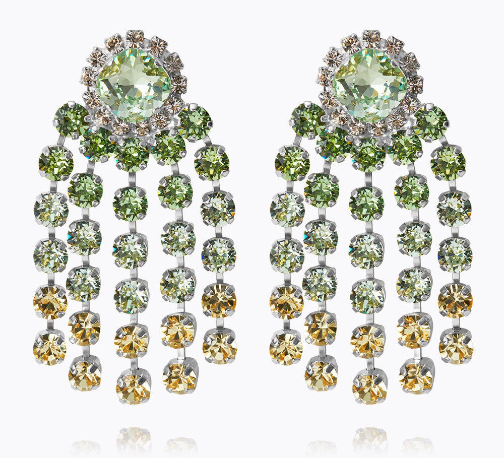 Caroline Svedbom - Rafaela Earrings Lime Combo Rhodium