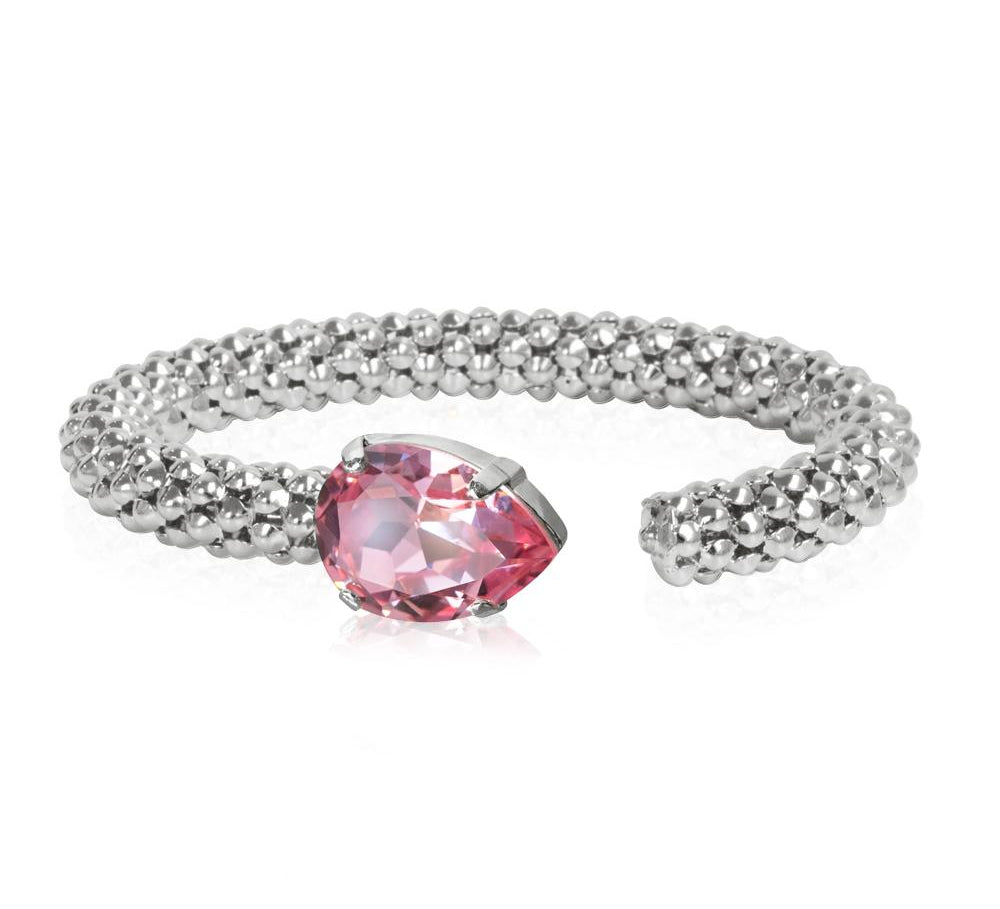 Rhodium plated Bracelet with swarovski crystals