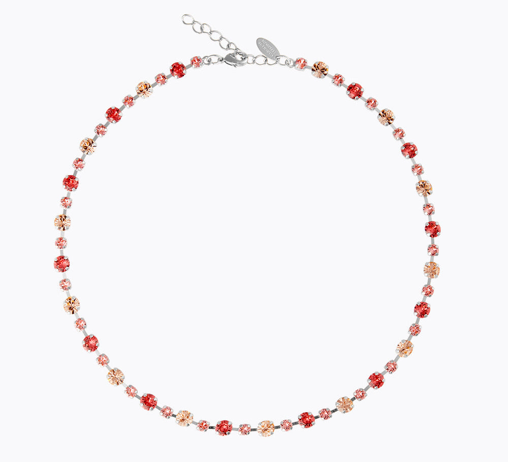 Caroline Svedbom - Calanthe Necklace Peach Combo Rhodium