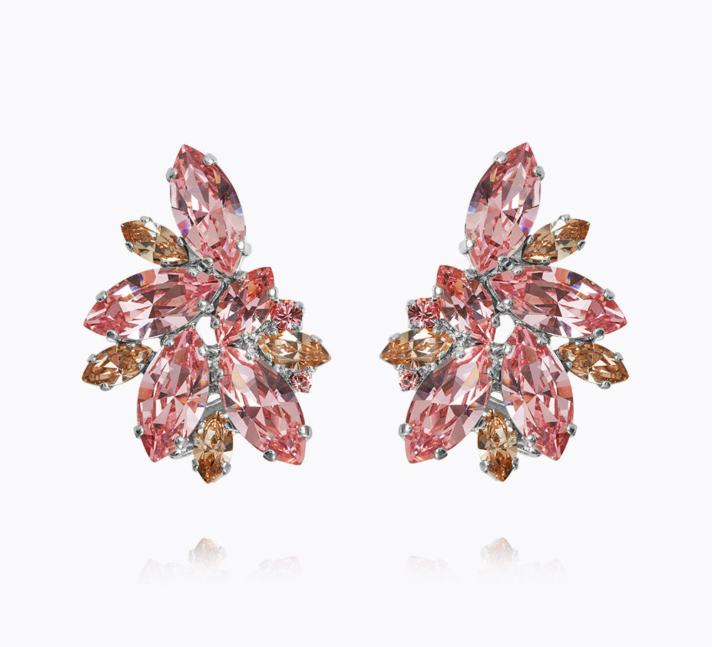 Caroline Svedbom - Iris Earcuffs Light Rose Silk Rhodium