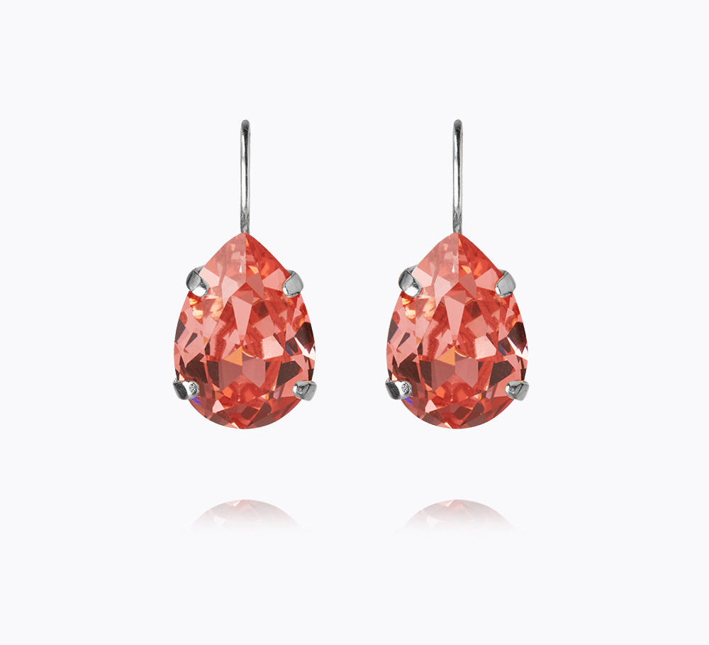 Caroline Svedbom - Mini Drop Clasp Earrings Rose Peach Rhodium