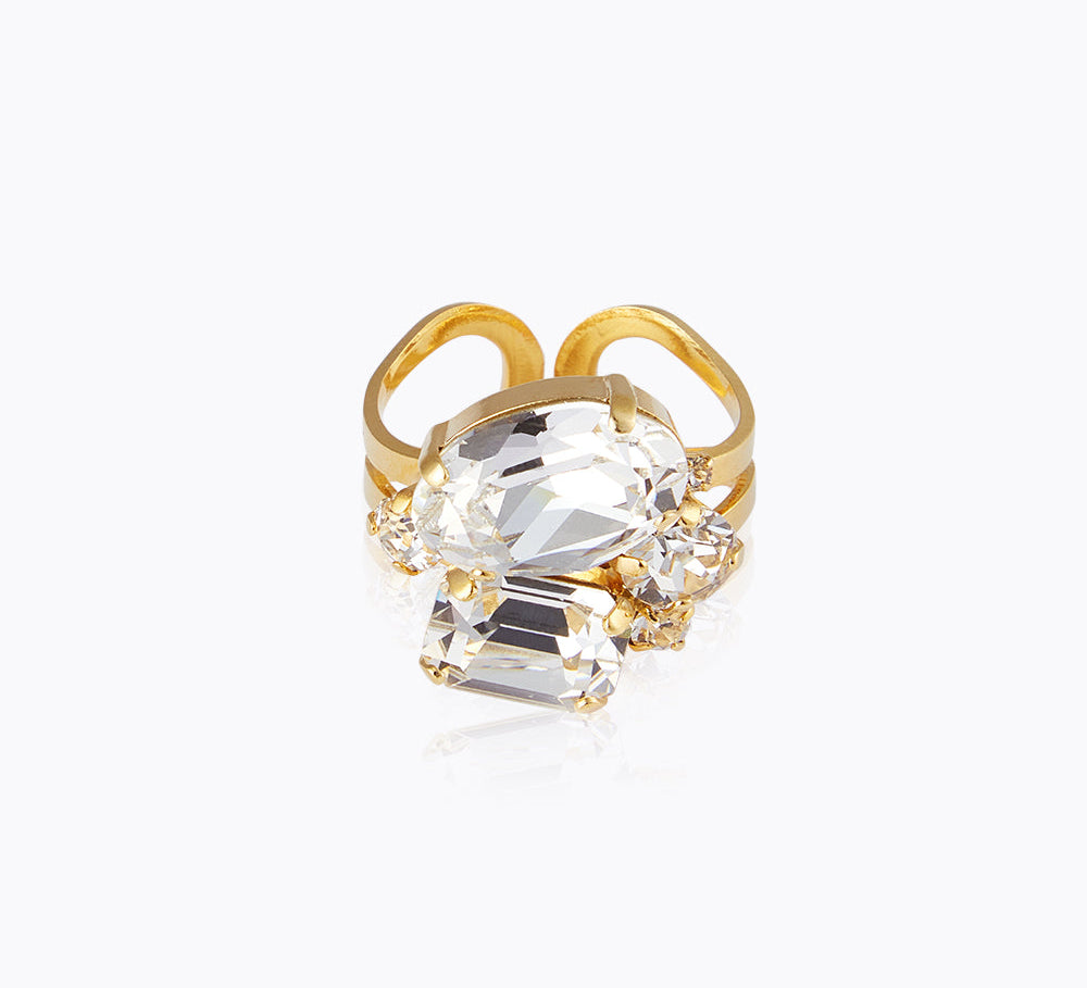 Caroline Svedbom - Mini Carolina Ring Crystal Gold