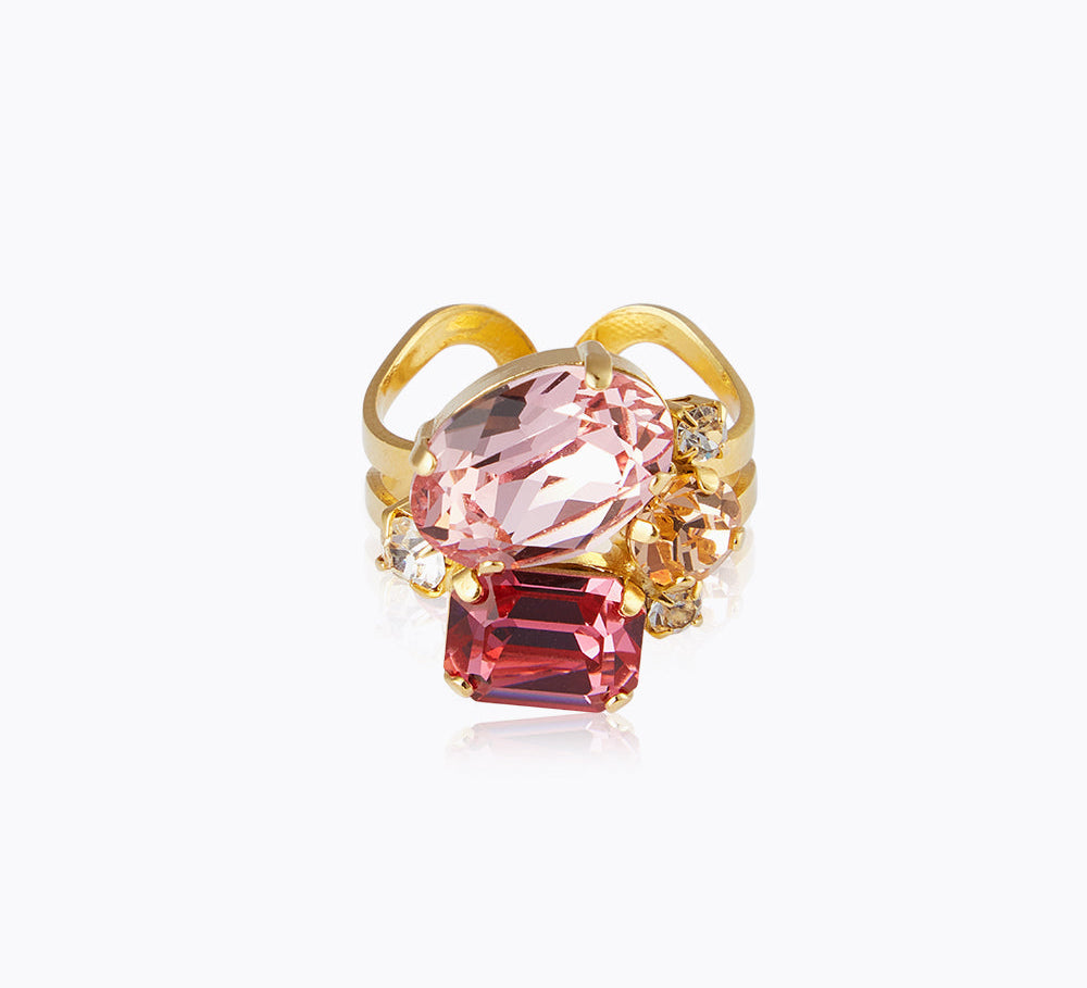 Caroline Svedbom - Mini Carolina Ring Pink Combo Gold