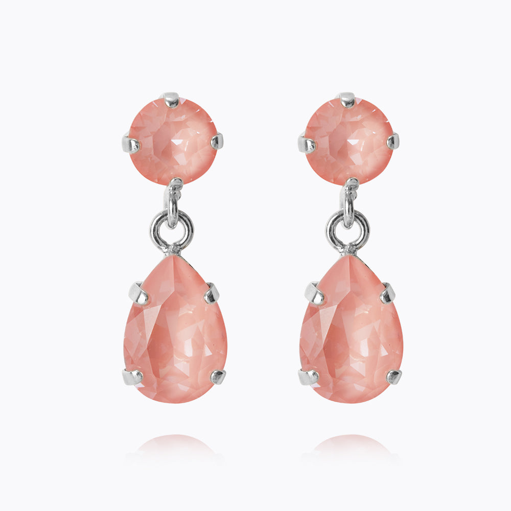 Caroline Svedbom - Mini Drop Earrings Flamingo Ignite Rhodium