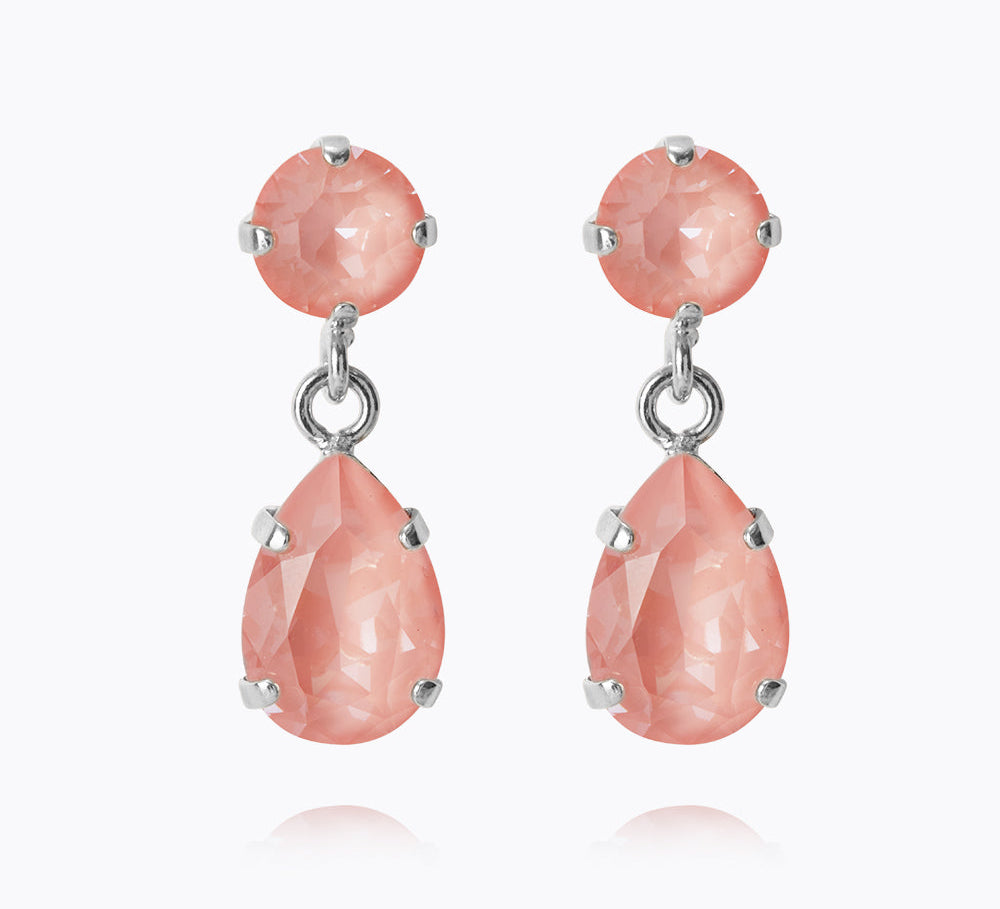 Caroline Svedbom - Mini Drop Earrings Flamingo Ignite Rhodium