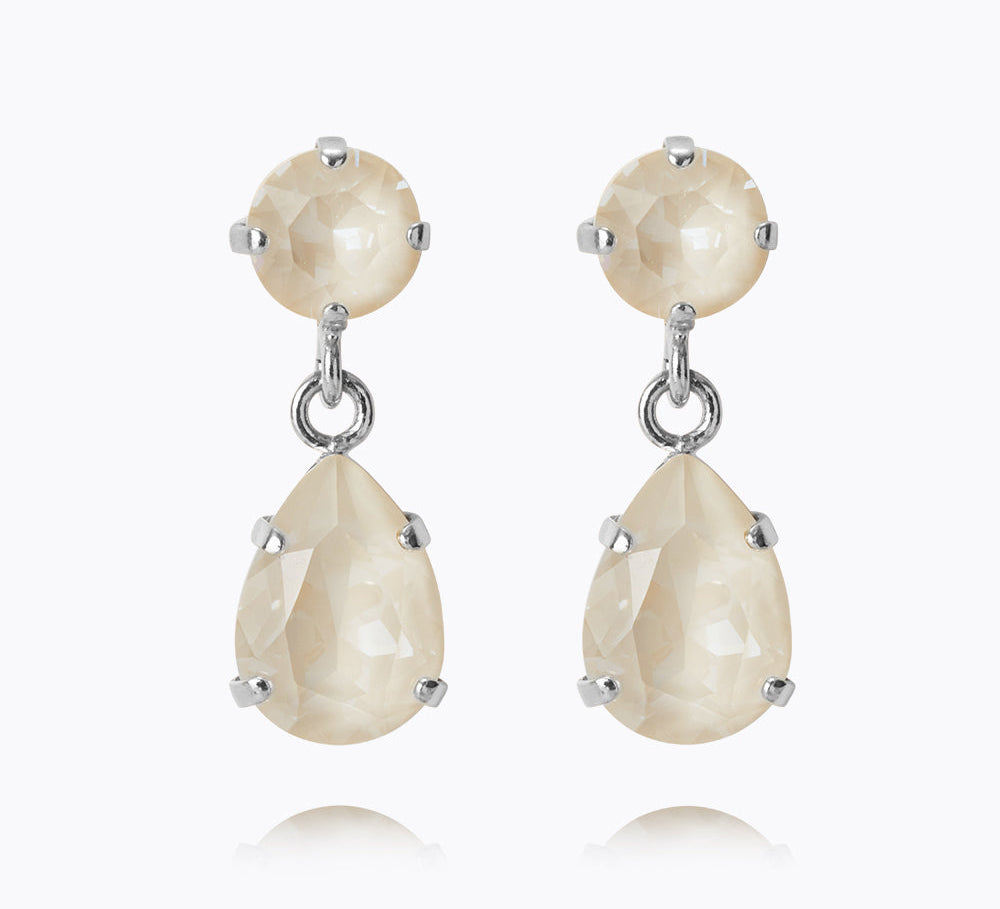 Caroline Svedbom - Mini Drop Earrings Linen Ignite Rhodium