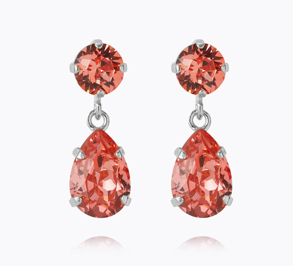 Caroline Svedbom - Mini Drop Earrings Rose Peach Rhodium